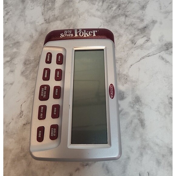 Poker Vintage Handheld Computer Video Game 1995  Texas Hold 'Em Leisure WORKING - Picture 3 of 4